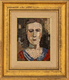 Panneau mosaïque de Taizan Portrait d'une femme