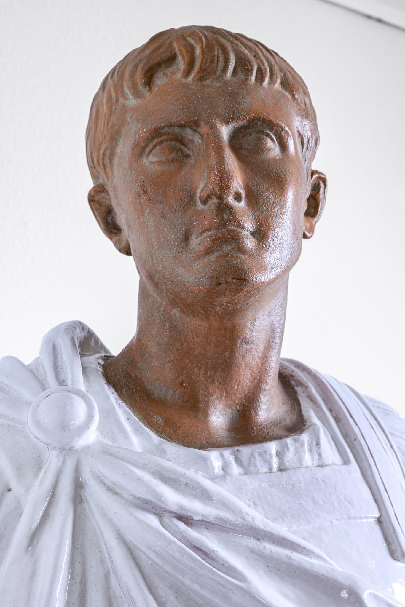 Terra-Cotta Bust of a Roman Senator For Sale 3