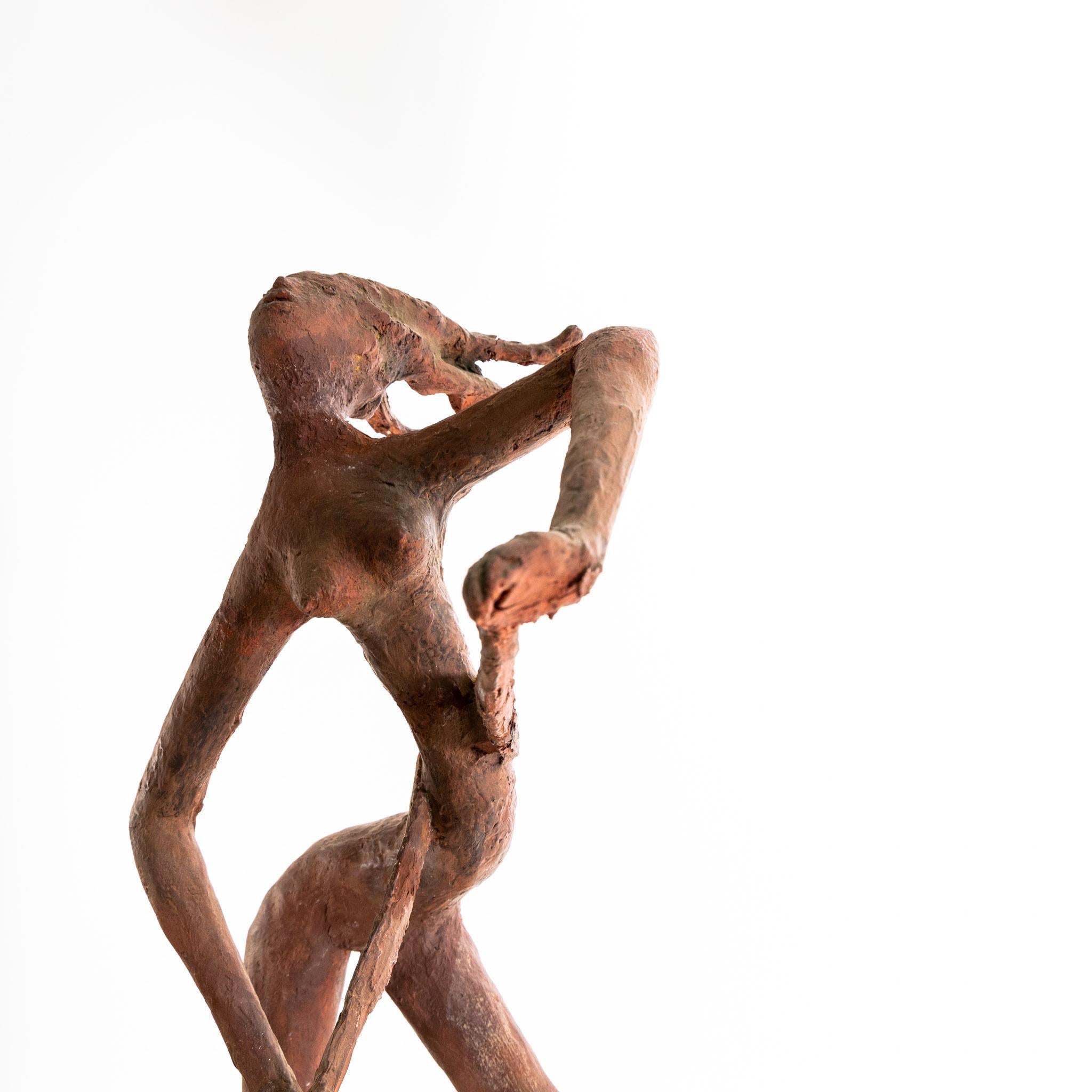 Terrakotta bozzetto, tanzende Frau nackt im Angebot 5
