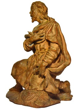 Terracotta figure of a shepherd, Italian school of the 18th century
