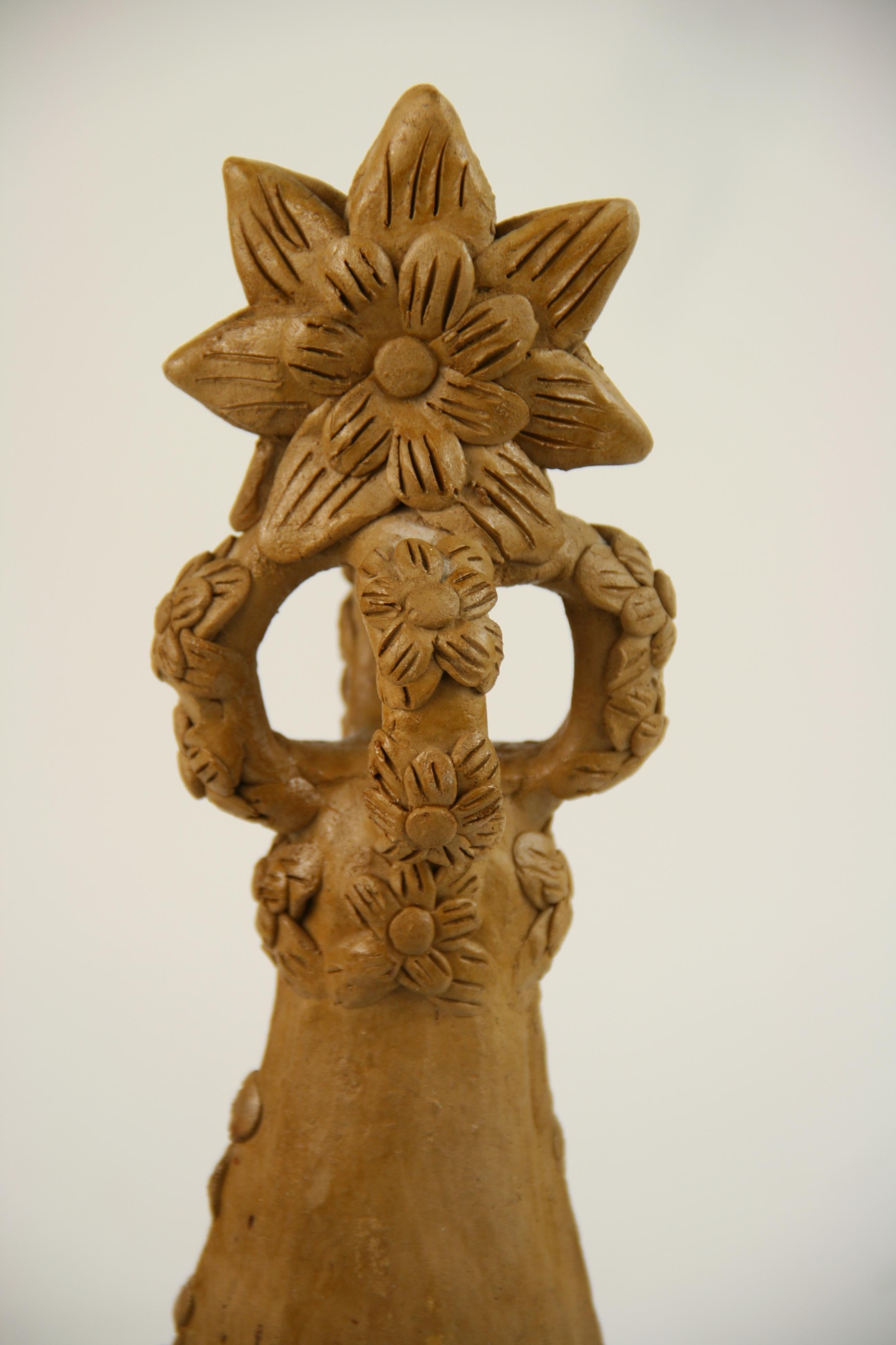 Terracotta Folk Art Abstract Figural Sculpture 3
