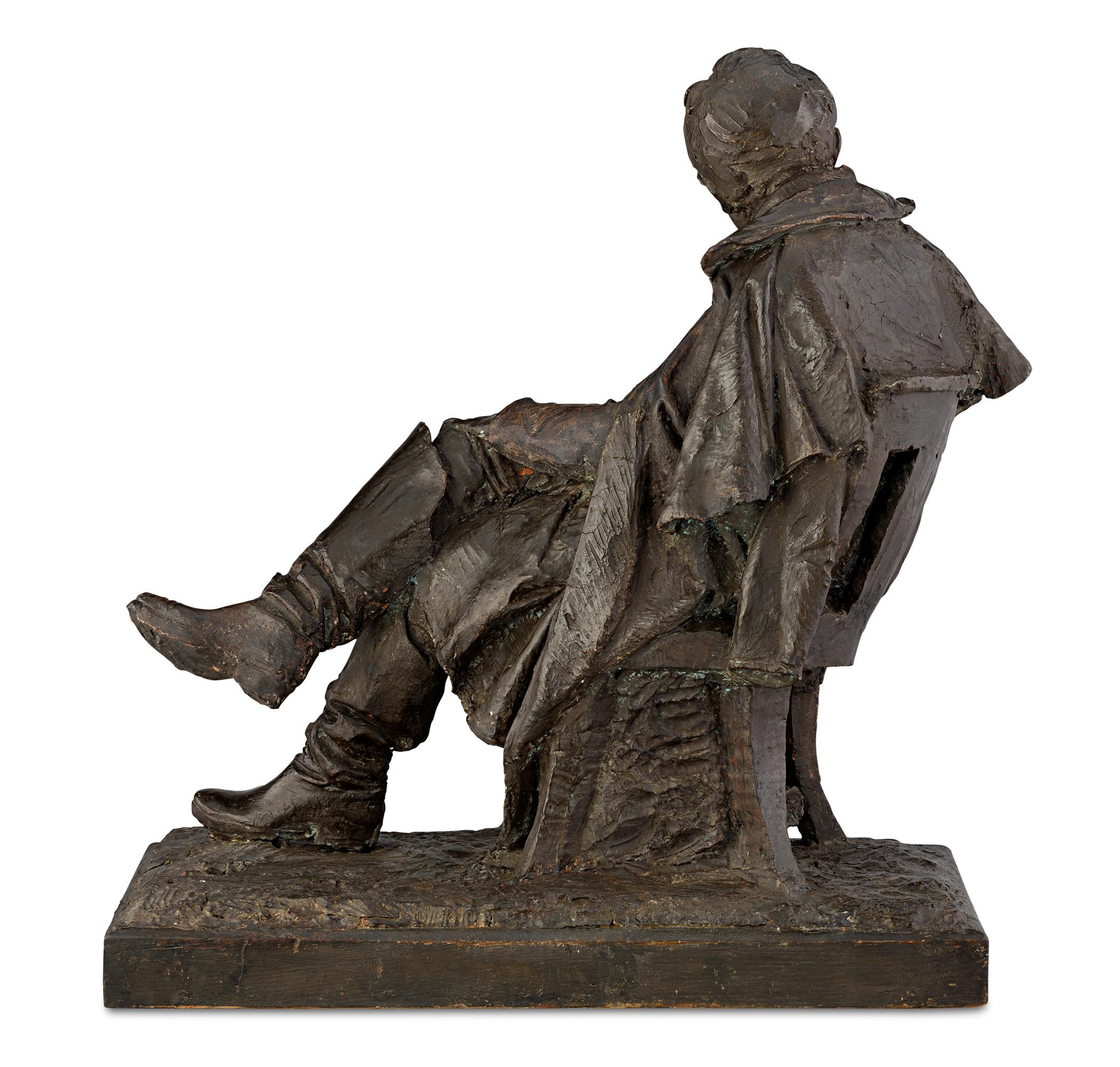 Terracotta Statue of Emperor Napoleon at St. Helena
Circa 1825-1840

This exceptional terracotta statue of Napoleon Bonaparte on St. Helena stands as one of the earliest known depictions of the emperor in this iconic pose. Dating circa 1825–1840,