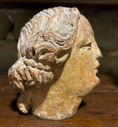 Testa Femminile Scultura in Quercia Francia seconda metà del XVI secolo