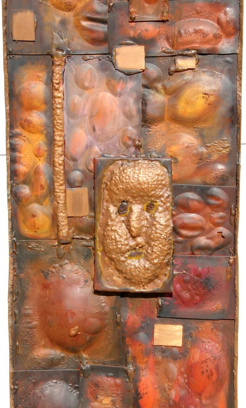 Artist: Unknown 
Medium: Hand-Hammered and Welded Copper and Wood Construction 
Size: 89 in. x 19 in. x 2 in. (226.06 cm x 48.26 cm x 5.08 cm)