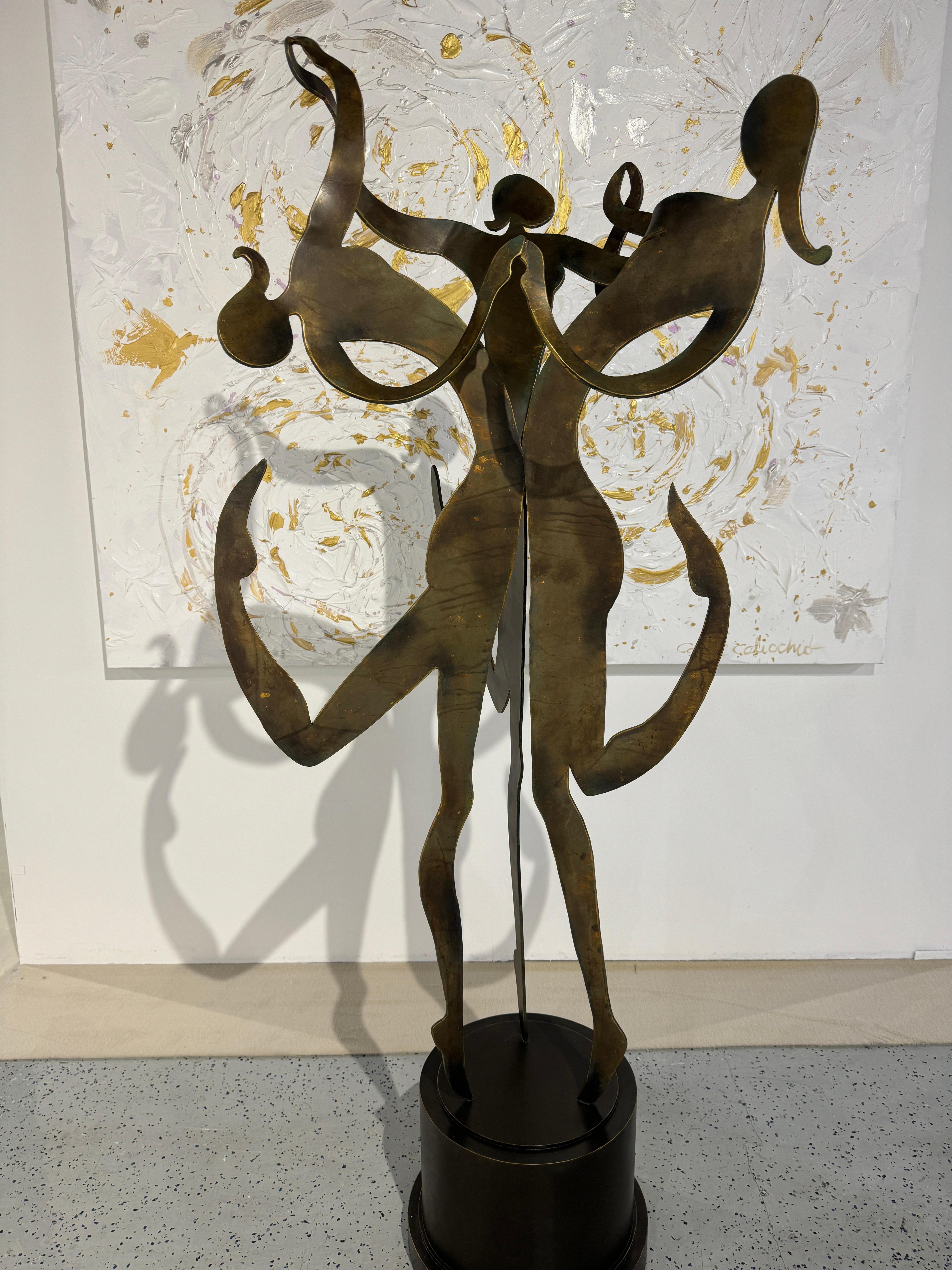 Three Dancing Figures Large Sculpture 3