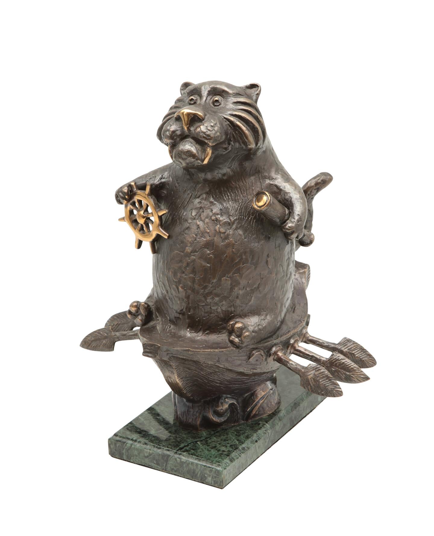 Volodymyr Mykytenko - Traveler (2010)

Traveler - my tiger travels the world in a boat, the holds of his boat are full, he is cheerful and all his wishes come true.

Additional information:
Medium: Bronze, Stone
Dimensions: 23 W x 23 D x 28 H cm