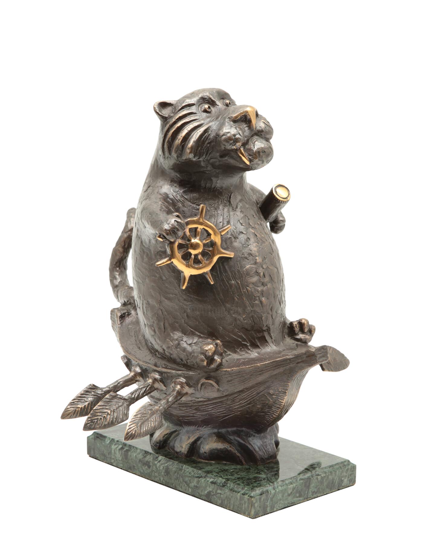 Volodymyr MYKYTENKO Figurative Sculpture – Traveler, Bronzeskulptur von Volodymyr Mykytenko, 2010