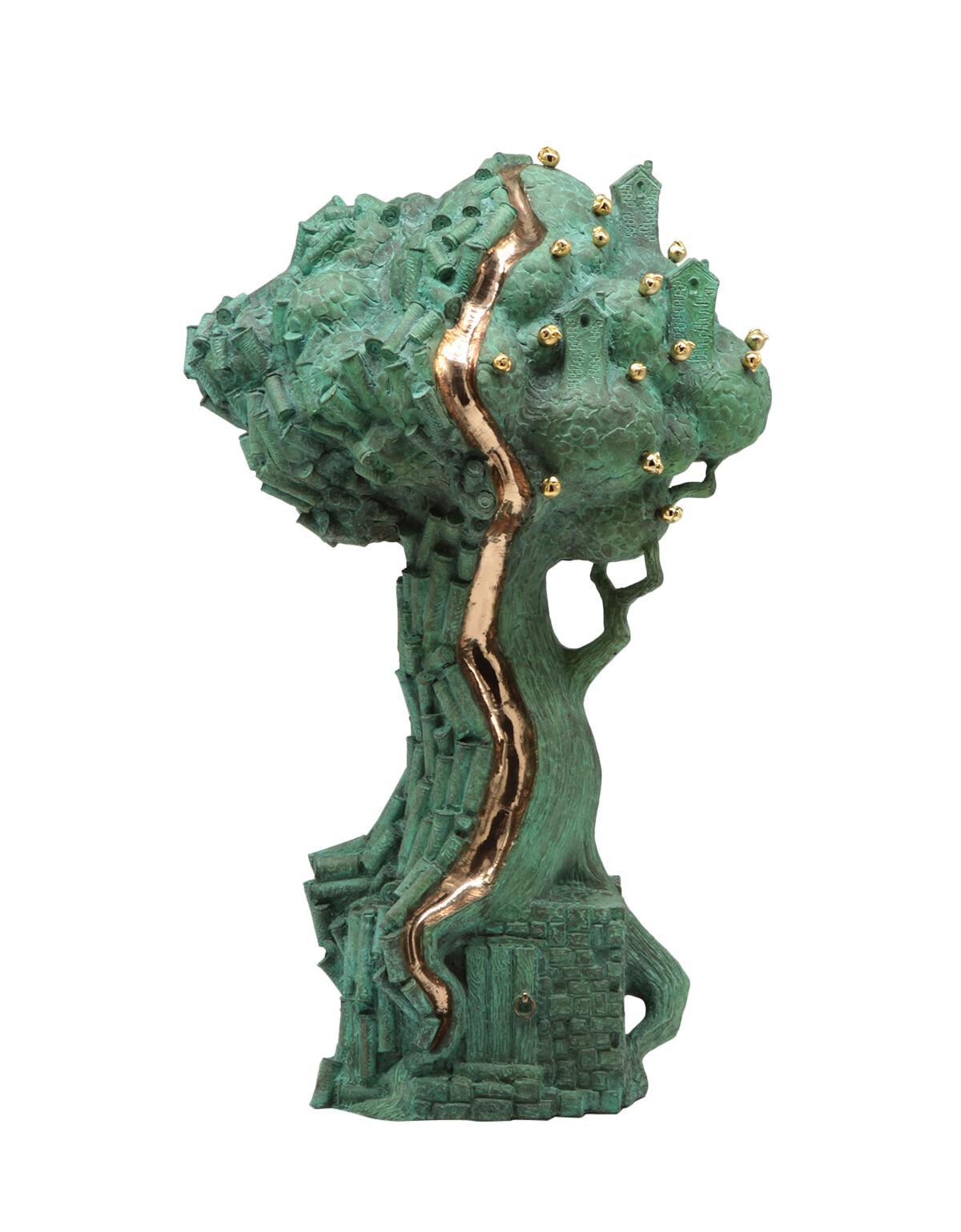 Volodymyr MYKYTENKO Figurative Sculpture - Tree of Life, Bronze Sculpture by Volodymyr Mykytenko, 2022