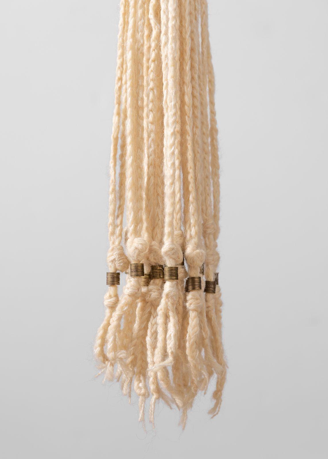Trio of Hand Woven Suspended Textile Sculptures by Fiber Artist Barbara Coburn For Sale 9