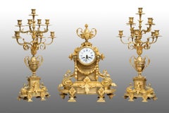 Horloge ancienne triptyque Napoléon III française