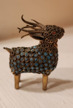 Turquoise and Coral Ram from Nepal