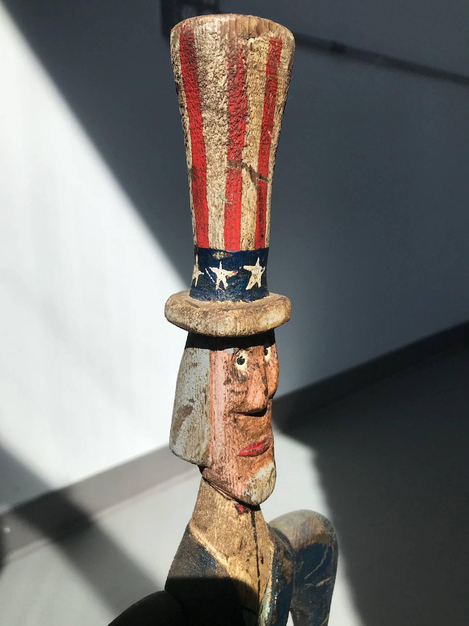 Uncle Sam - Folk Art Sculpture by Unknown