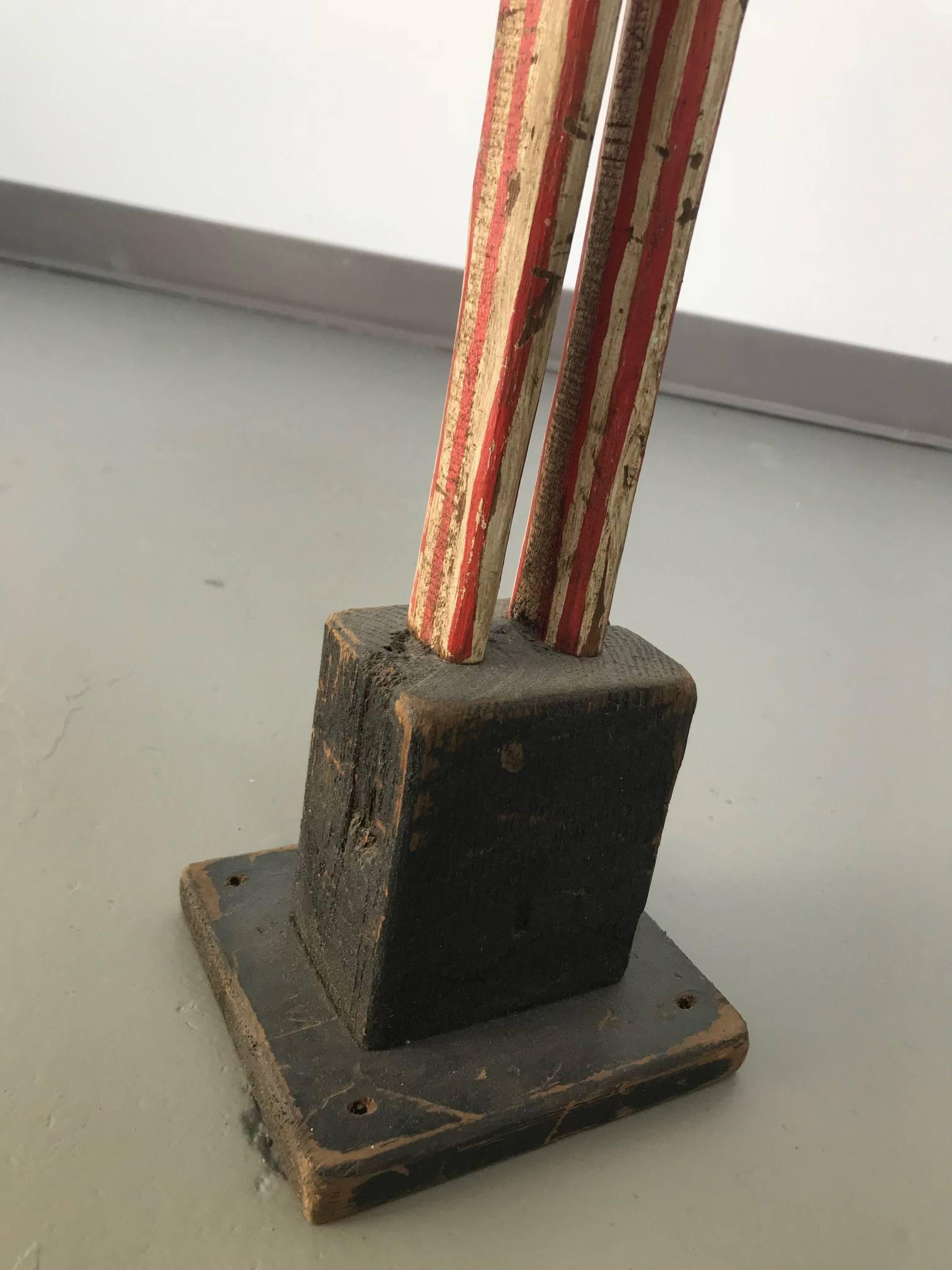 Uncle Sam - Brown Figurative Sculpture by Unknown