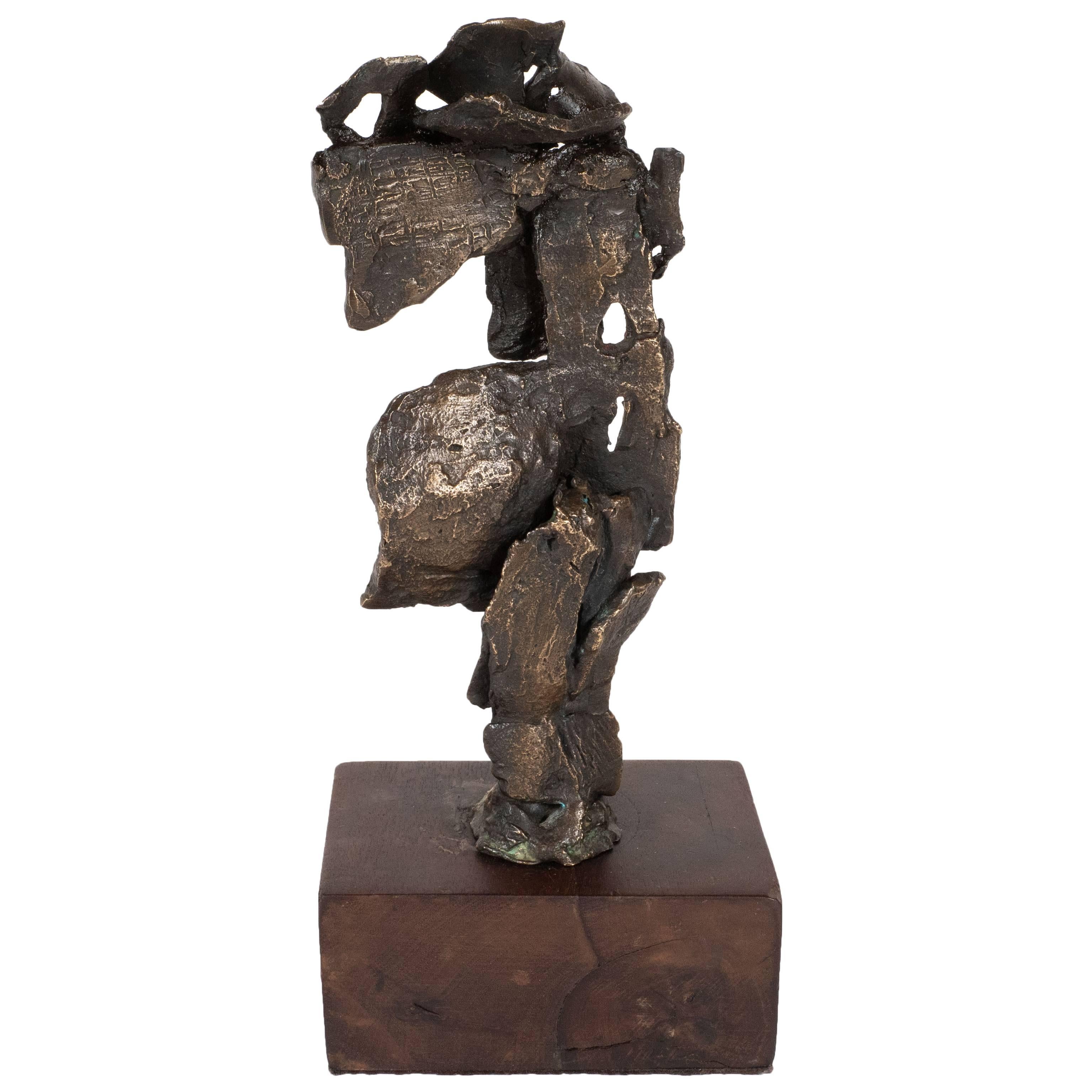 Untitled - Abstract Expressionist/ Brutalist Bronze Sculpture - Art by Unknown