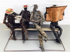 Untitled (4 Figures on a Bench)