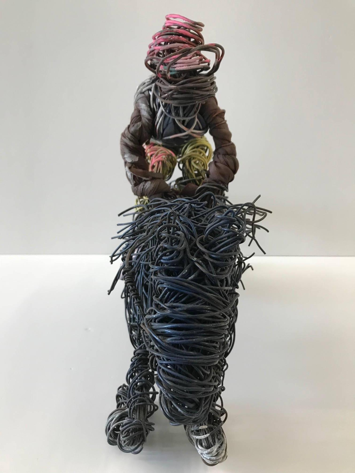 Untitled (Wired Jockey on Horse Sculpture) For Sale 1