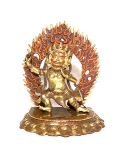 Vajrapani Statue 10 Inch with 24K Gold Handcrafted by Lost Wax Process
