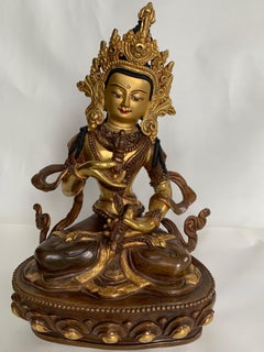 Vajrasattva Statue 9 Inch with 24K Gold Handcrafted by Lost Wax Process