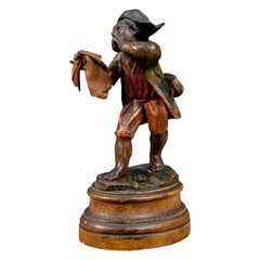 Scultore veneziano - Legno intagliato e policromo del XVIII secolo - Ragazzo danzante