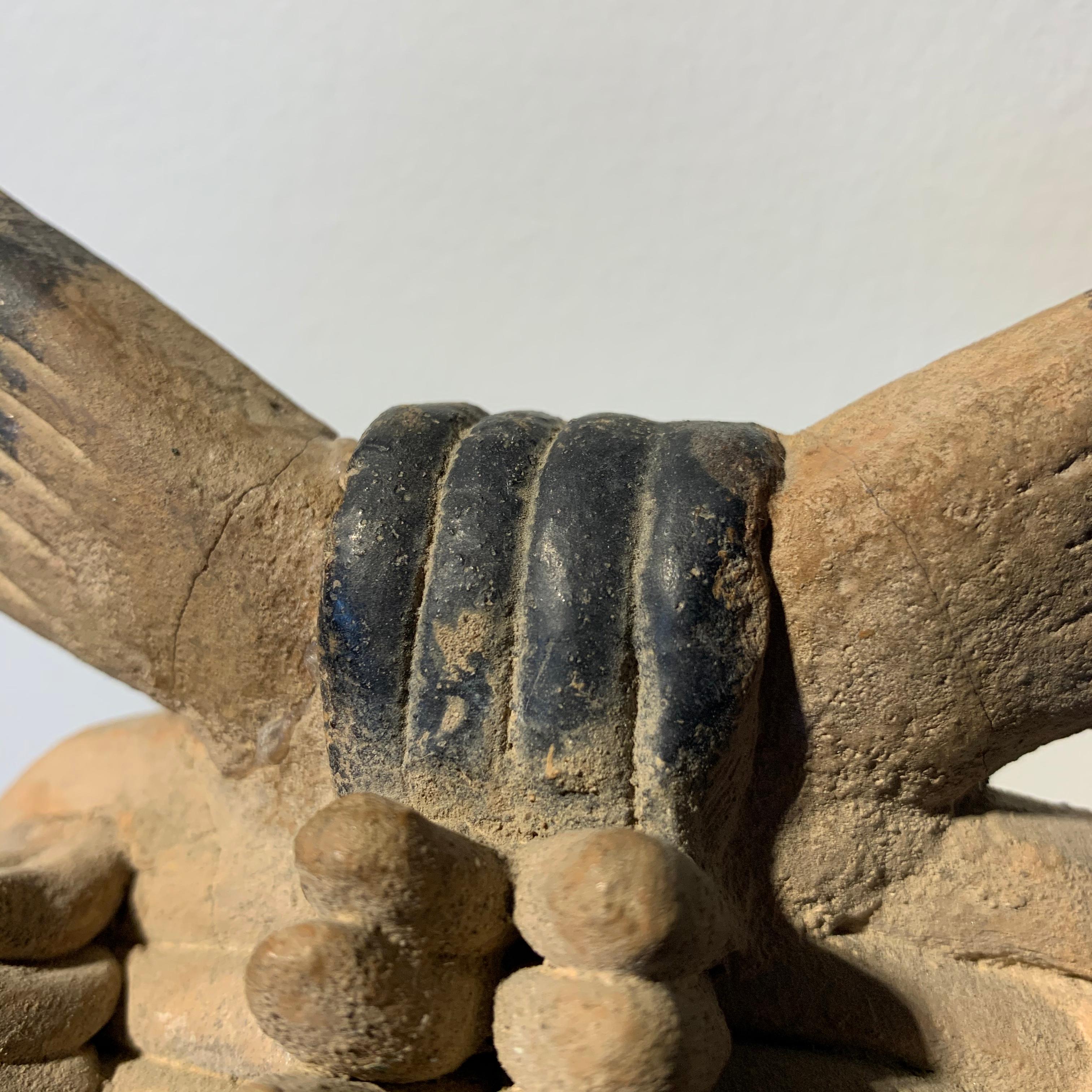 Veracruz Mexico Pre-Columbian ceramic Warrior figure sculpture For Sale 5