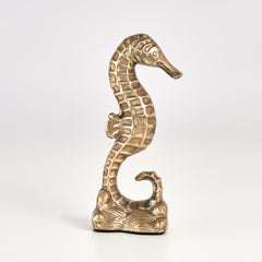 Vintage Art Deco Style Brass Seahorse Sculpture