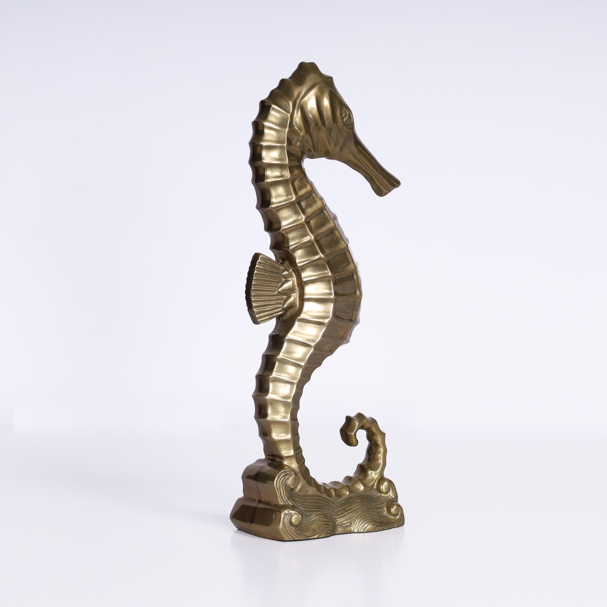 Vintage-Seepferdchen-Skulptur oder Figur im Art-déco-Stil (Moderne), Sculpture, von Unknown
