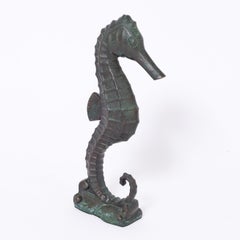 Vintage Bronze Seahorse Sculpture