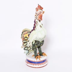 Sculpture de coq vintage en céramique