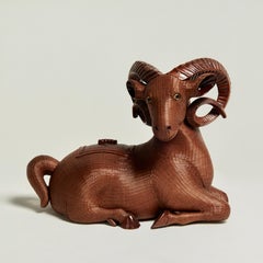 Vintage Chinese Wicker Ram Box From the Shanghai Collection