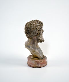 Vintage Gypsum Bust of Roman Emperor Lucius Verus