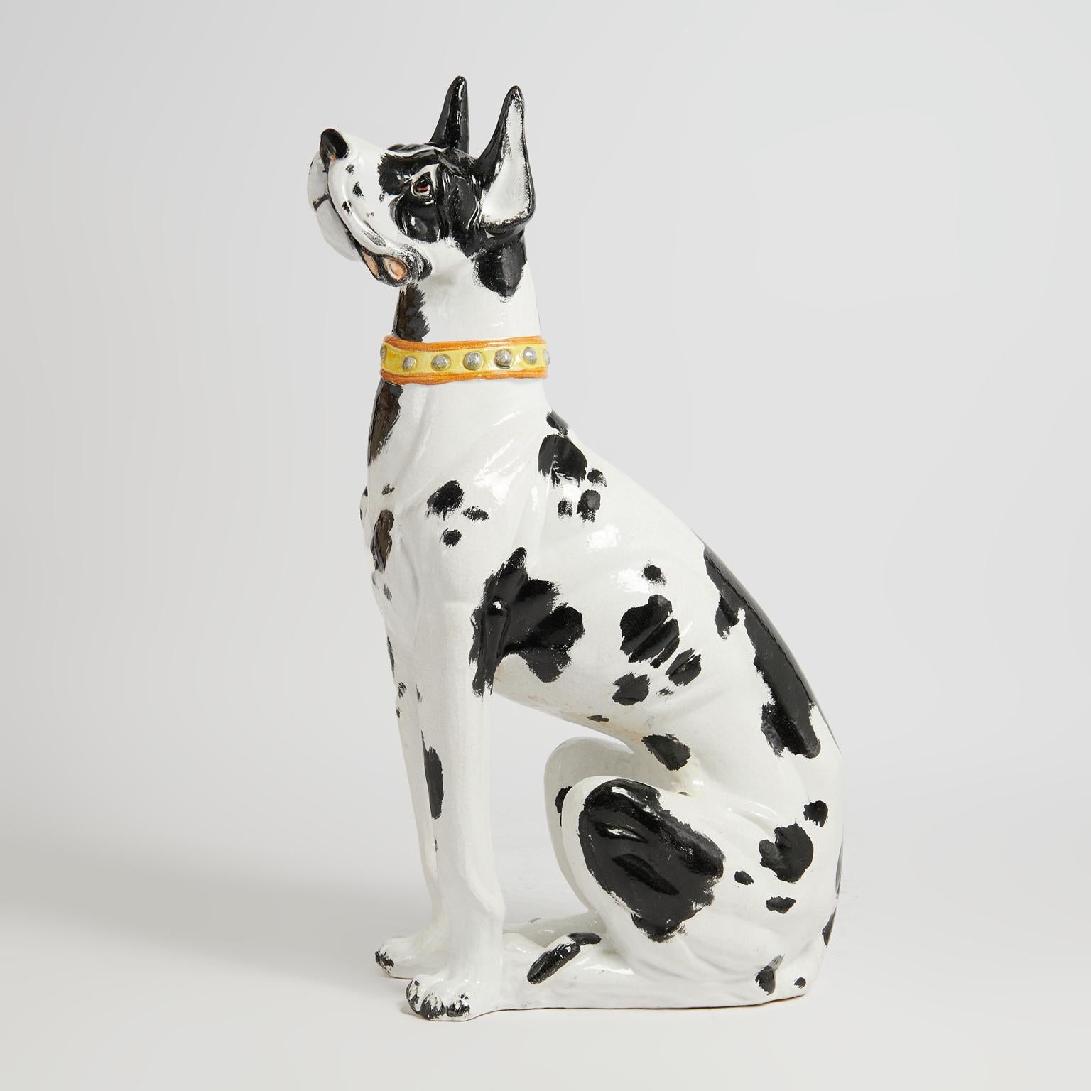 Sculpture italienne vintage du dogue vernissé en vente 1