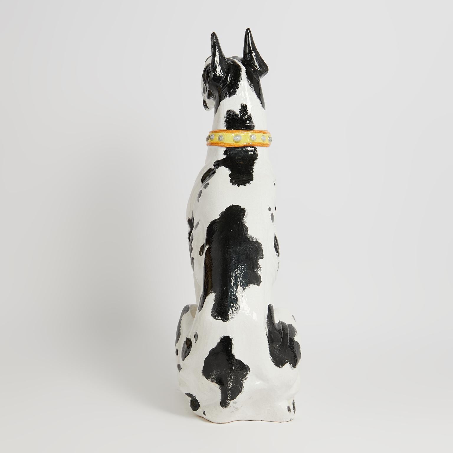 Sculpture italienne vintage du dogue vernissé en vente 2