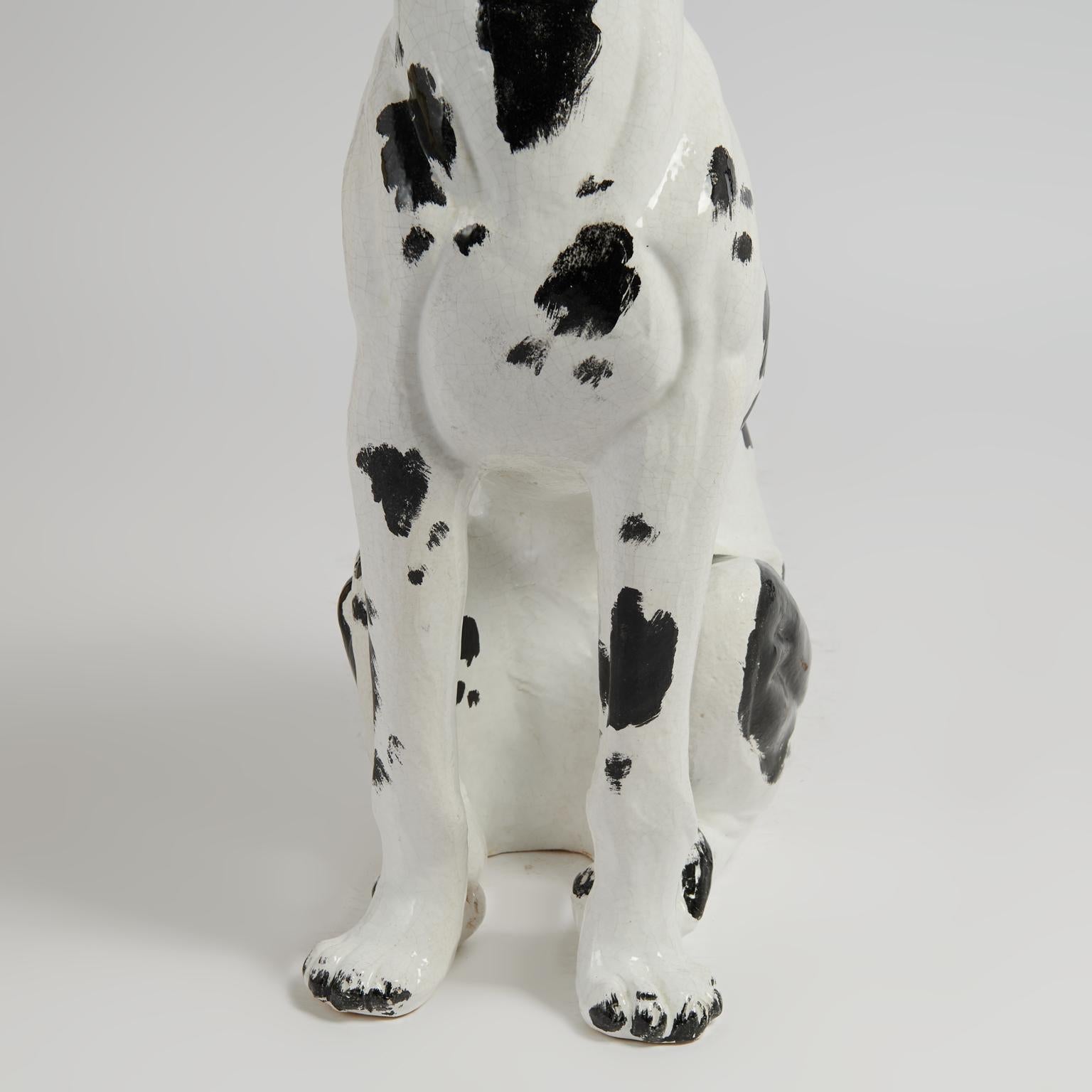 Sculpture italienne vintage du dogue vernissé en vente 5