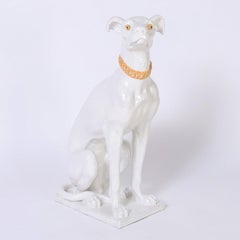Vintage Italian Glazed Terracotta Dog
