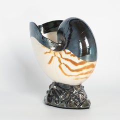 Vintage Italian Silvered Nautilus Shell By Ruzzetti & Gow