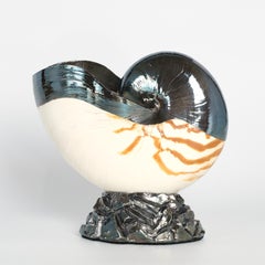 Vintage Italian Silvered Nautilus Shell By Ruzzetti & Gow