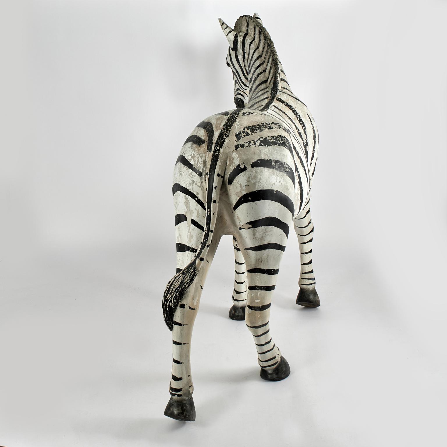 Modelo o Escultura Vintage de Cebra de Tamaño Natural en venta 14