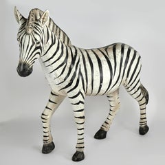 Vintage Life Size Zebra Model or Sculpture