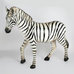 Vintage Life Size Zebra Model or Sculpture
