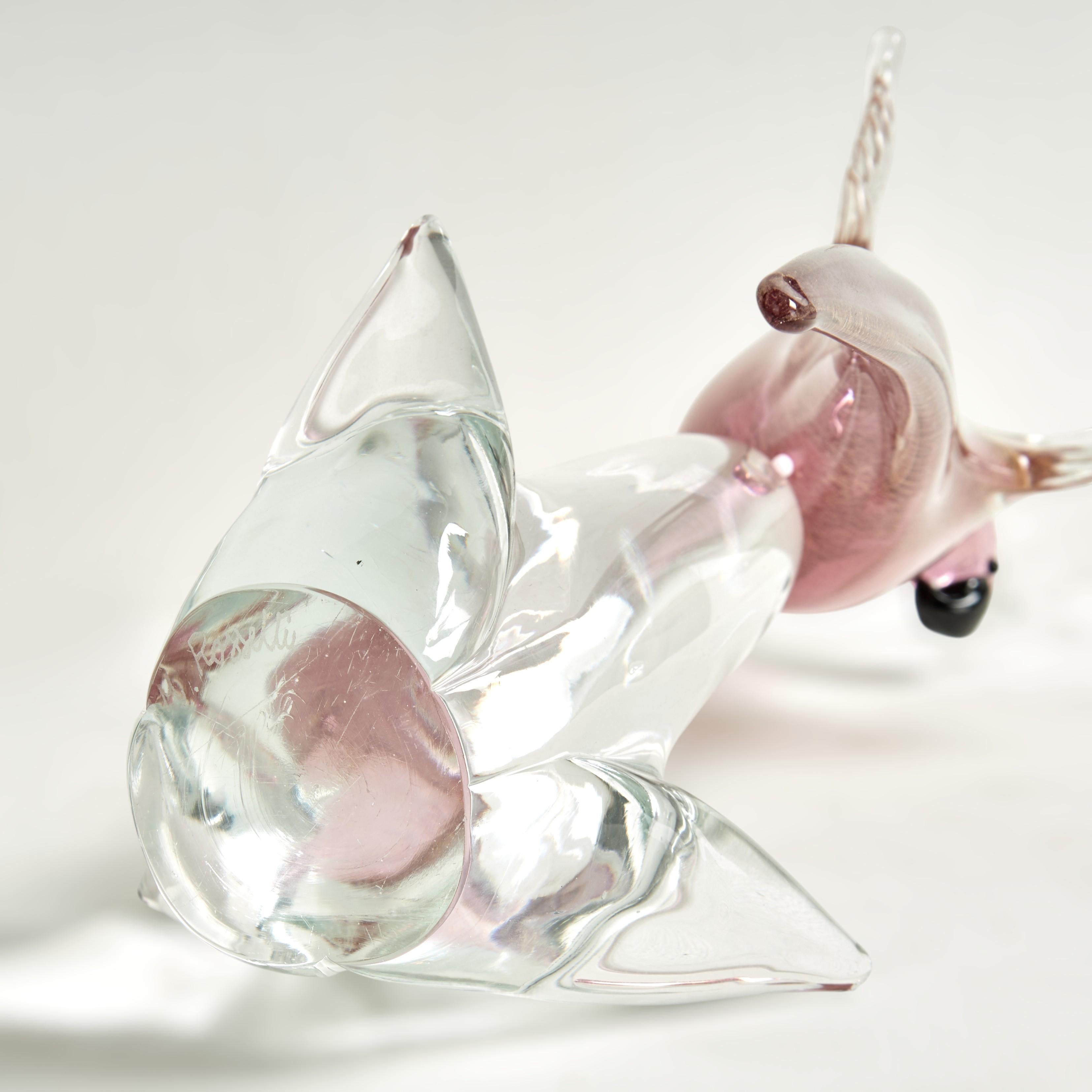 Scultura di uccelli in vetro di Murano vintage in vendita 6