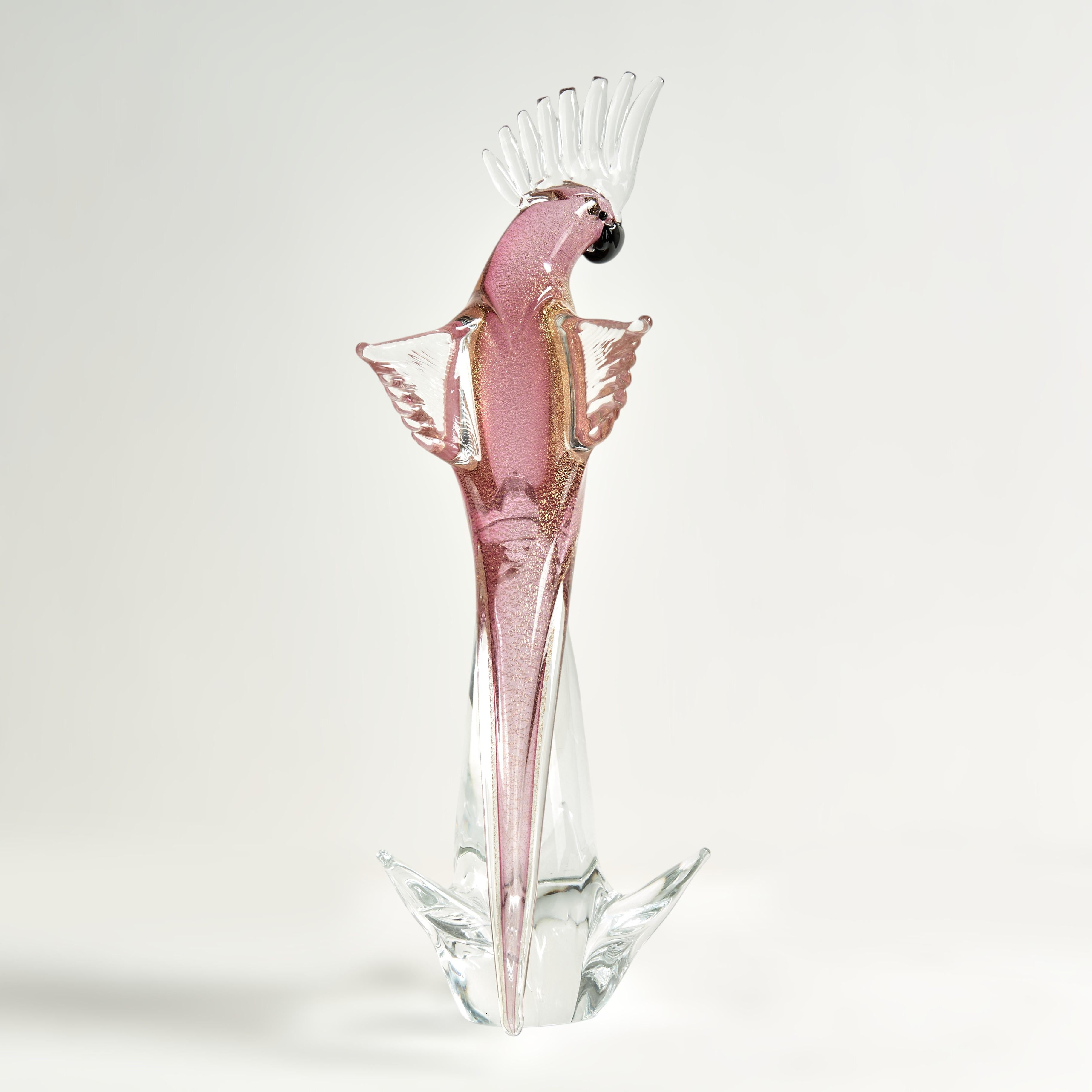 Scultura di uccelli in vetro di Murano vintage - Figurative Sculpture Grigio di Unknown