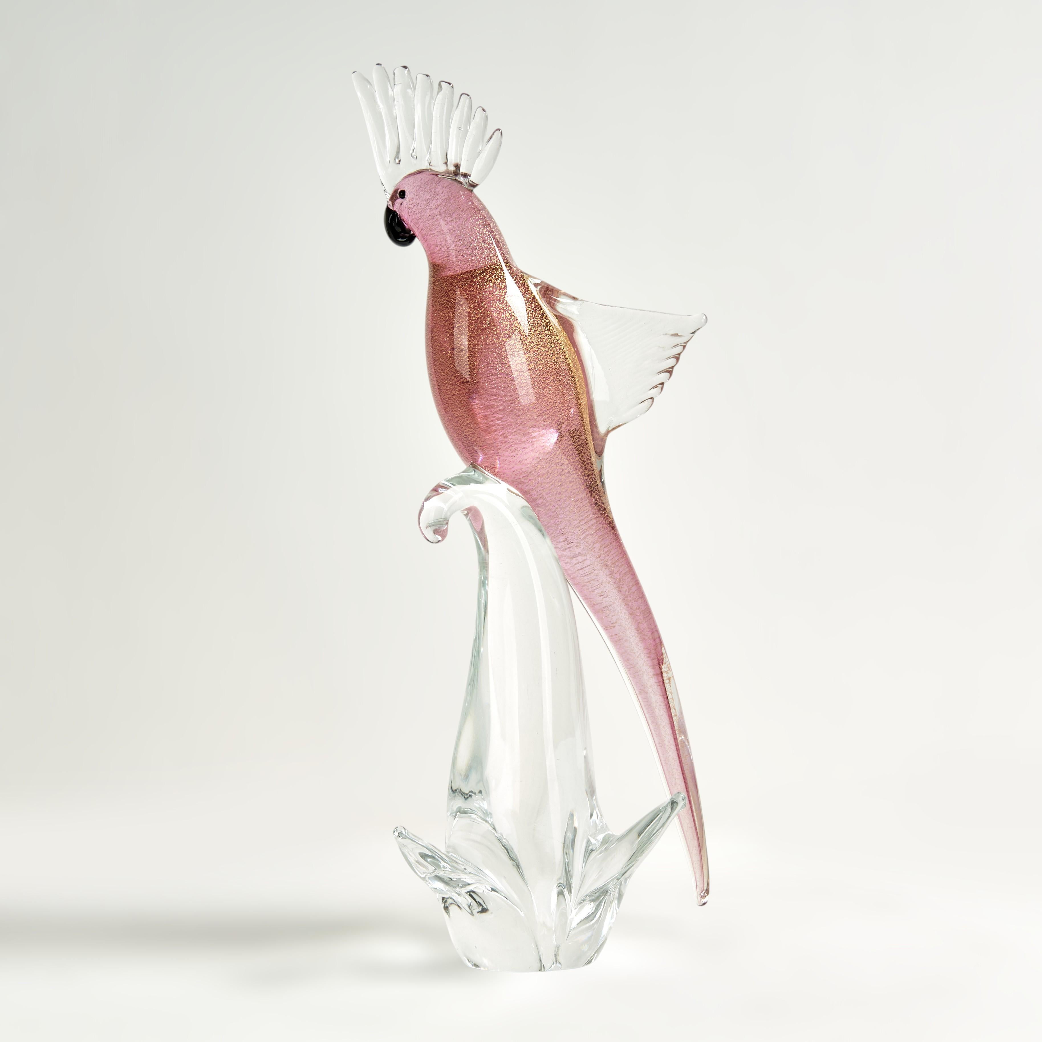 Scultura di uccelli in vetro di Murano vintage in vendita 1