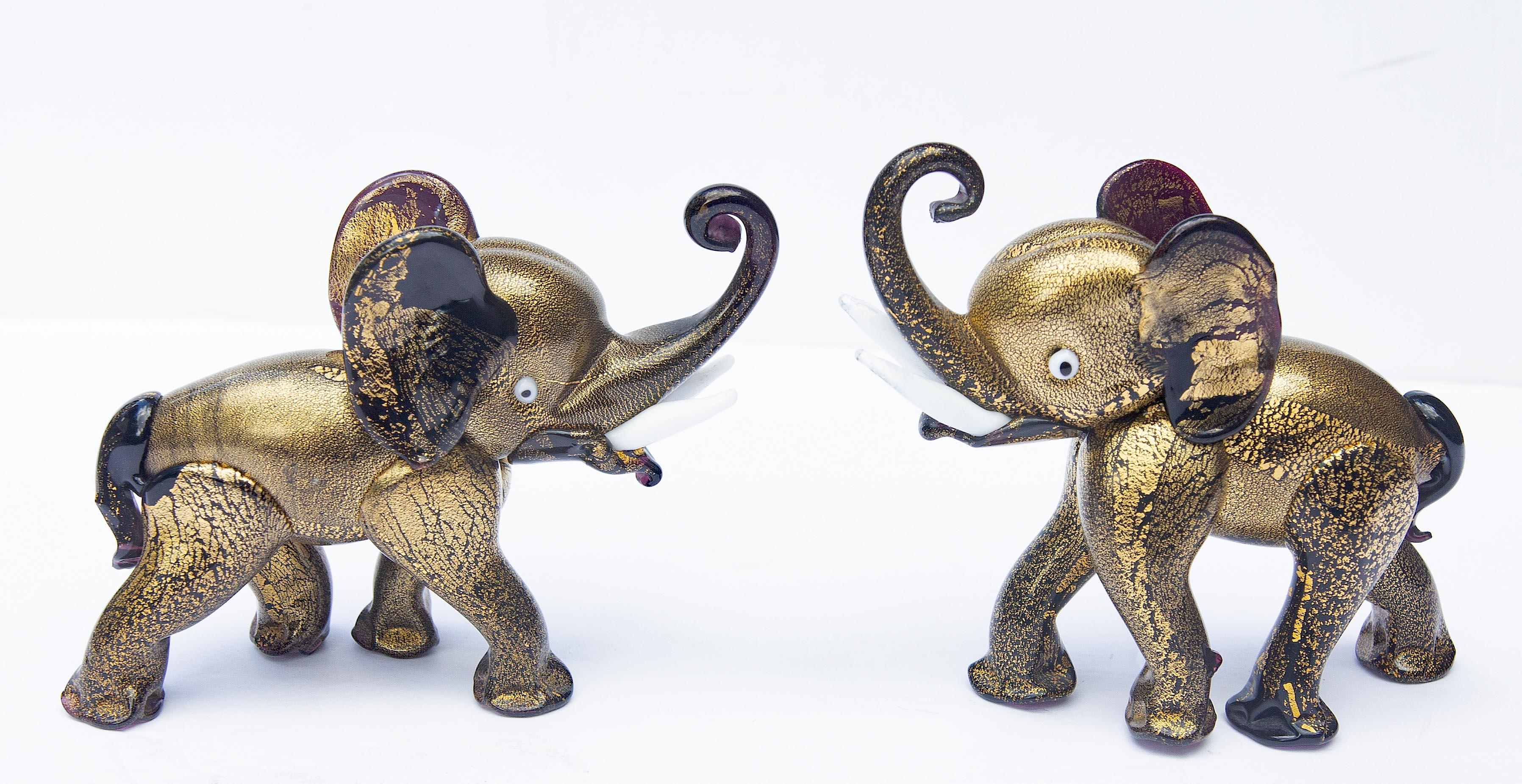 Pair of playful Murano glass elephants. Dark nearly black amethyst glass with lots of gold. Circa 1950's. Possibly by Barbini.















# rare not signed large paris provenance museum gilt carved unusual france mirror framed original mounted