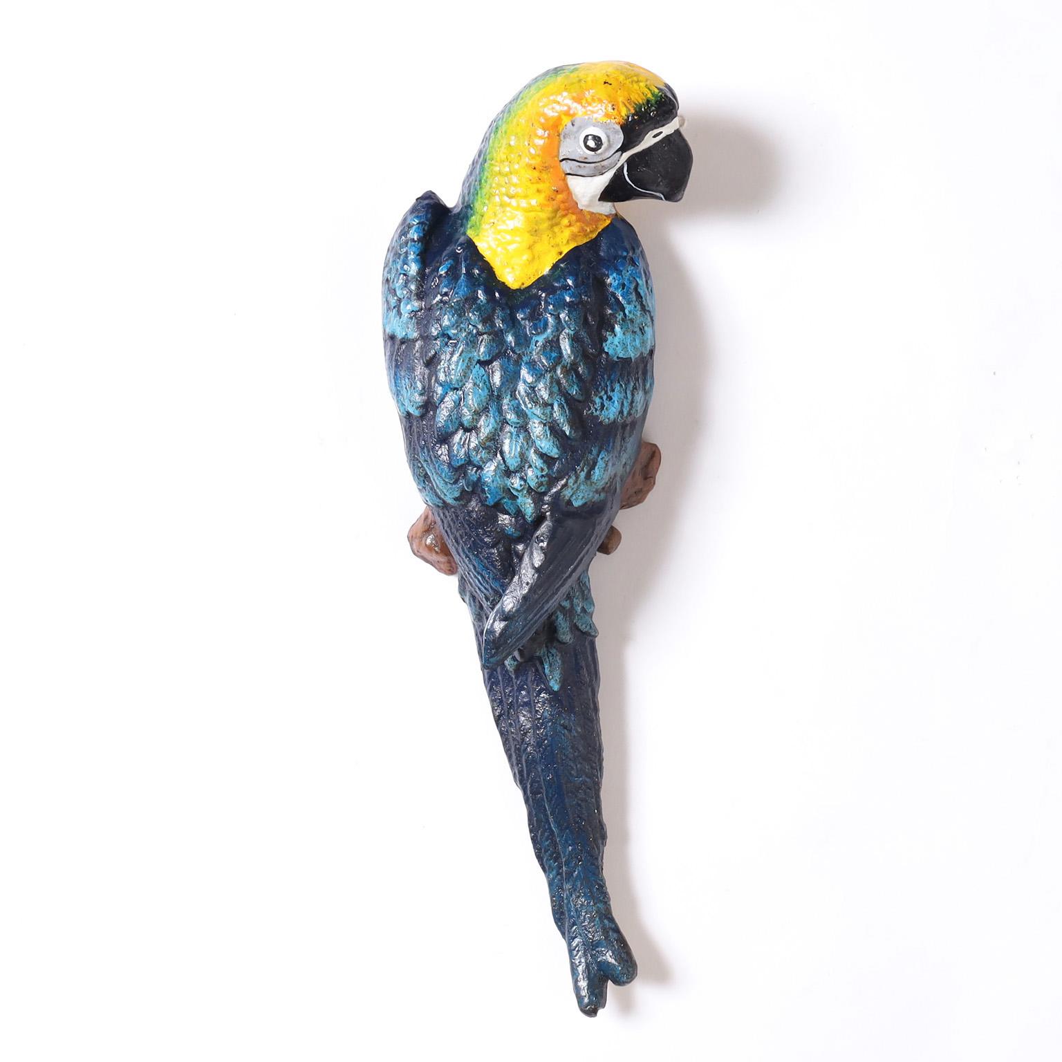 Vintage Pair of Parrot Wall Sculptures For Sale 2