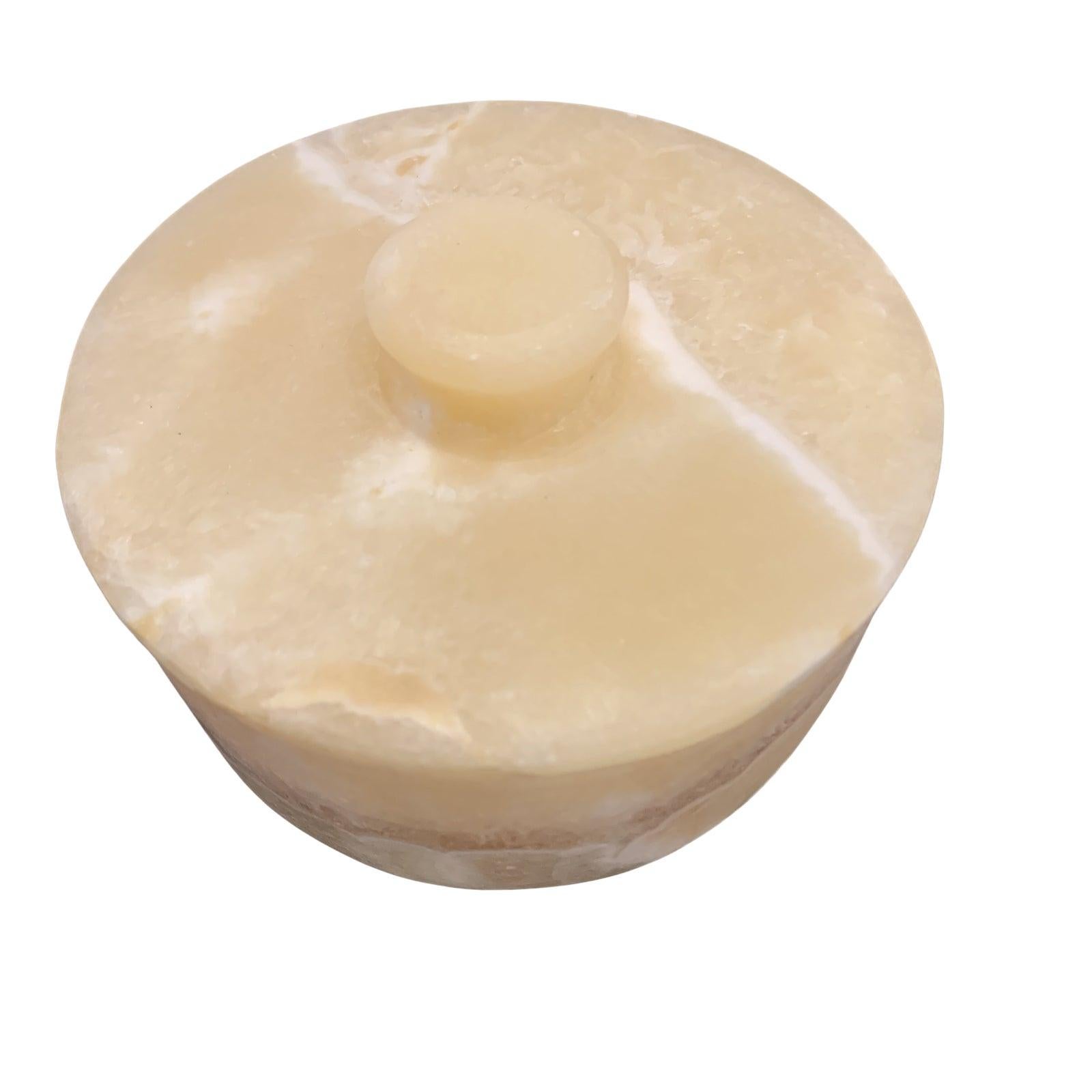 Unknown Abstract Sculpture - Vintage Stone Lidded Box