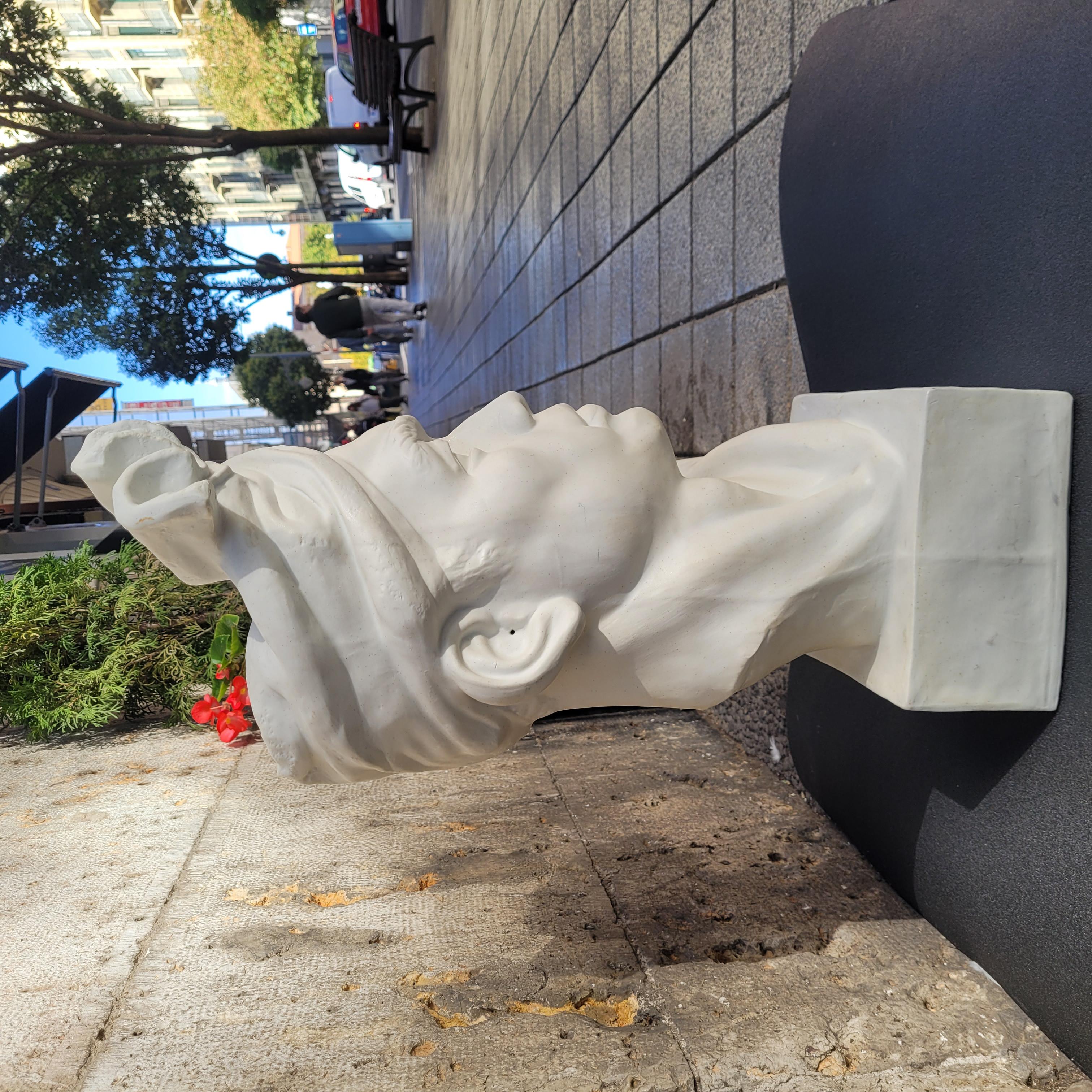 Vintage Sculpture Blanche Buste de Barbade Porcelaine et Plâtre France en vente 13