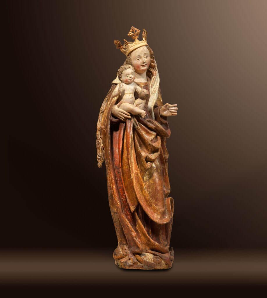 Figurative Sculpture Unknown - Vierge et enfant