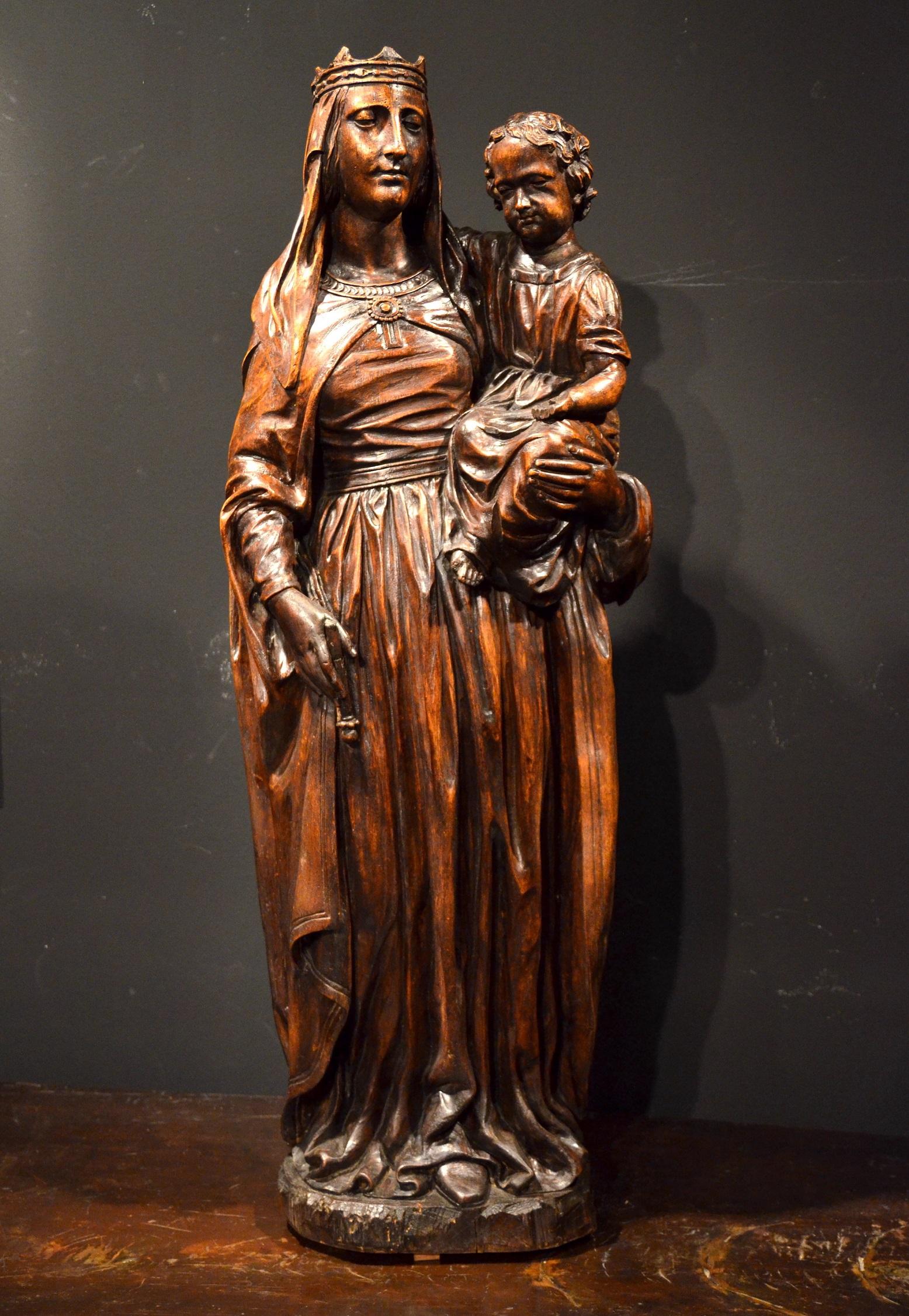 Wonderful 17th Century Oak Statue of Saint Florian, Patron Saint of