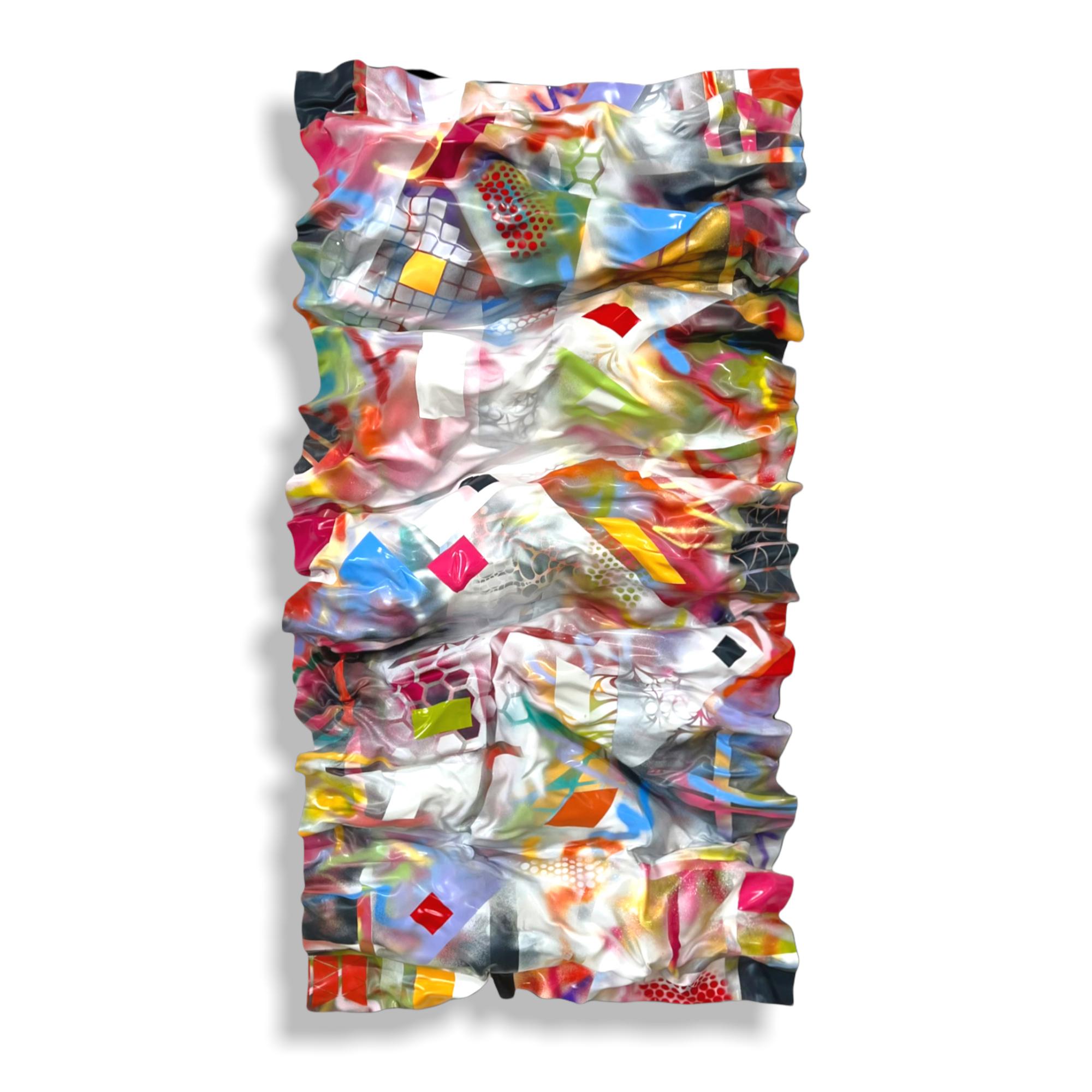 Cari Cohen Abstract Sculpture - Wave Colors .Abstract, Geometric, Street art, Modern,  Wall Plexiglass Sculpture