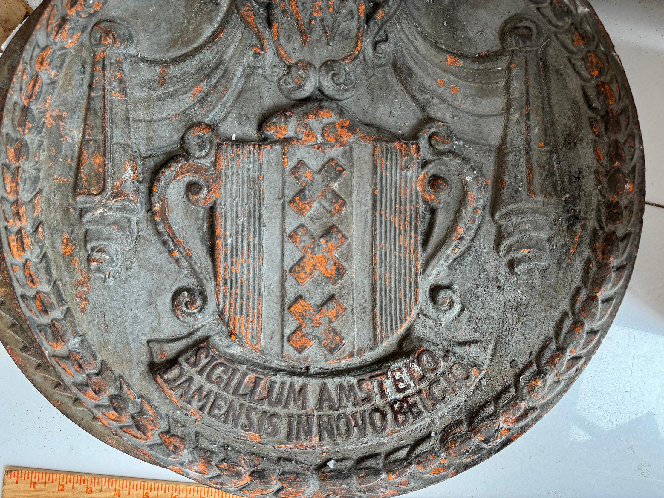  This sale is  for one of them of the  Cast Iron Roundels. However, we have 3  Cast Iron Roundels from the Old West Side Highway in Manhattan if you want to buy all three... reach out to us. .  Each retains its original industrial paint.   If the